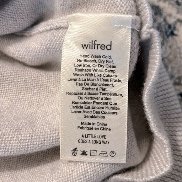 Aritzia Wilfred Cyprie Sweater Merino wool mock-neck sweater - Picture 3 of 5